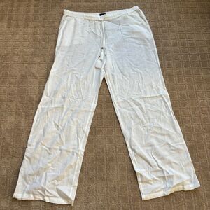 J. Crew Lightweight Wide Leg Pull On Pants Women's XL White Beachy Coverup NWT